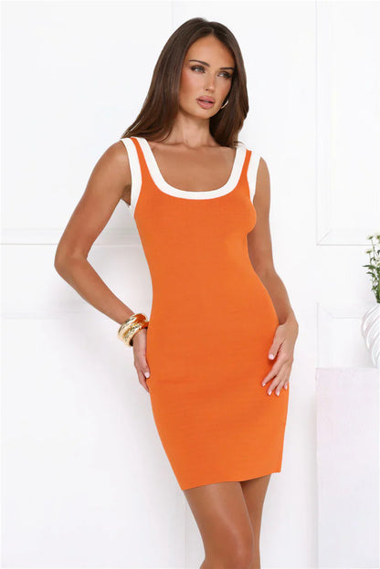 Beach Club Vibes Mini Dress Orange