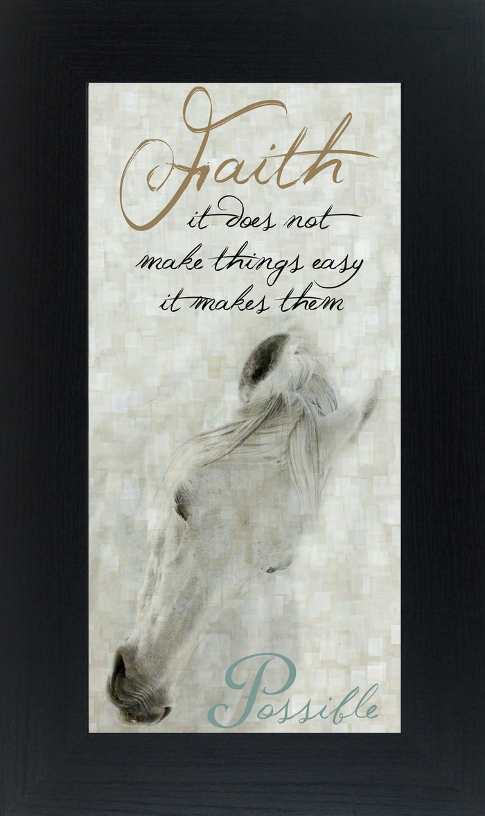Faith White Horse SSW115 - Summer Snow Art