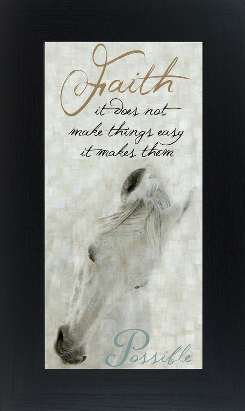 Faith White Horse SSW115 - Summer Snow Art