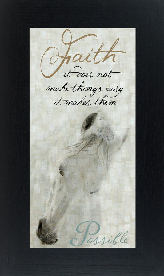 Faith White Horse SSW115 - Summer Snow Art