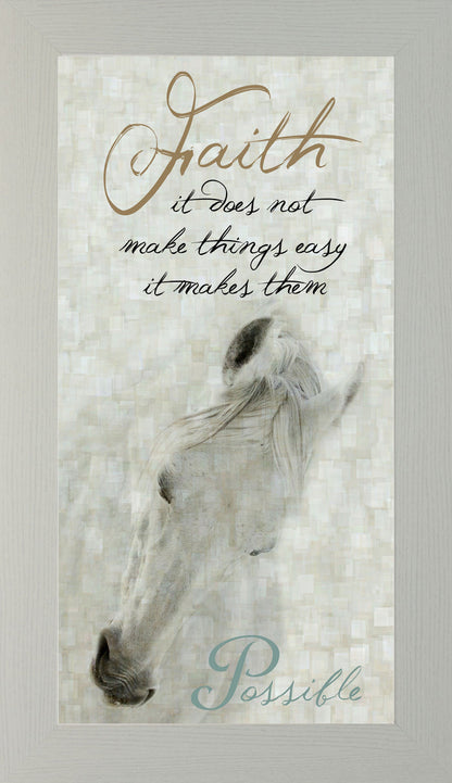 Faith White Horse SSW115 - Summer Snow Art