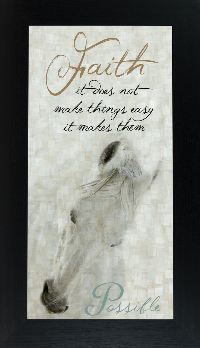 Faith White Horse SSW115 - Summer Snow Art