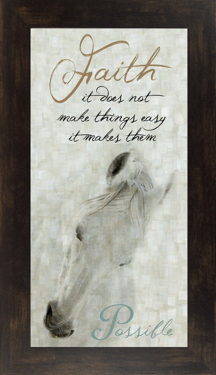 Faith White Horse SSW115 - Summer Snow Art