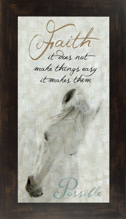 Faith White Horse SSW115 - Summer Snow Art