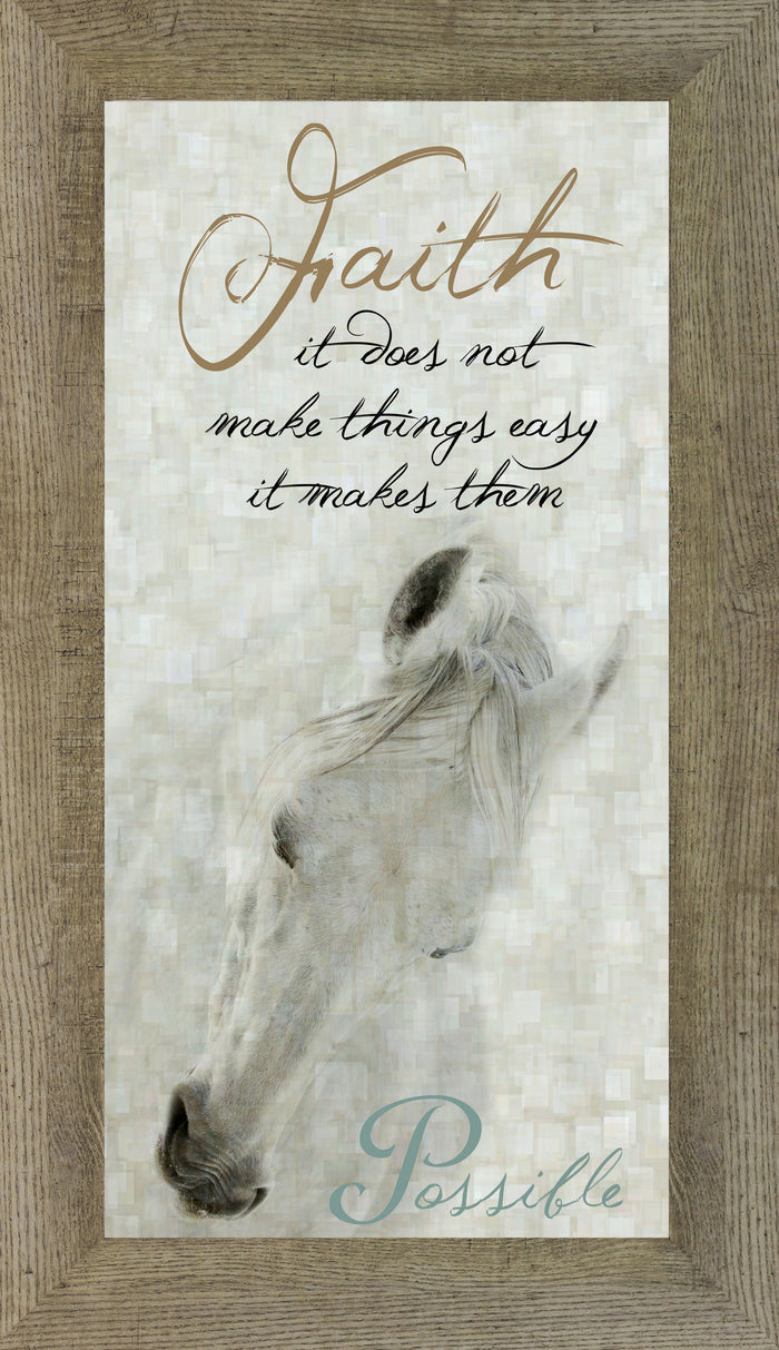 Faith White Horse SSW115 - Summer Snow Art