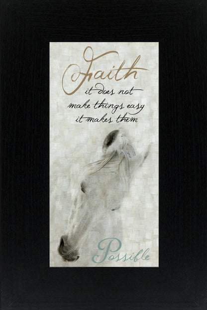 Faith White Horse SSW115 - Summer Snow Art