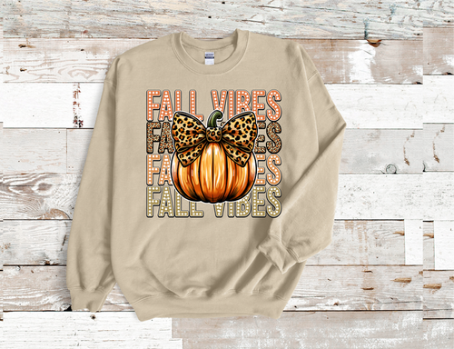 Fall Vibes Pumpkin Crew Neck Sweatshirt Fall Season