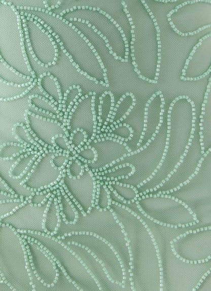 Dangerous Kind Beaded Mini Dress - Sage