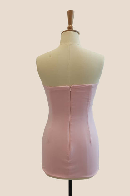 Double Twists Hot Pink Fitted Mini Dress