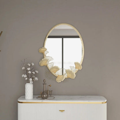 Foliate Metal Wall Mirror