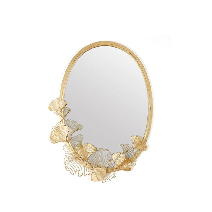 Foliate Metal Wall Mirror