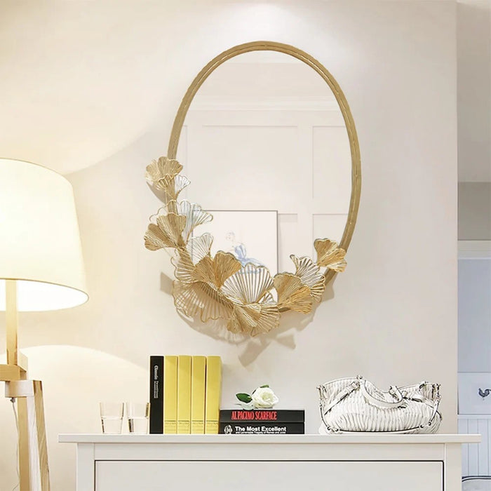 Foliate Metal Wall Mirror