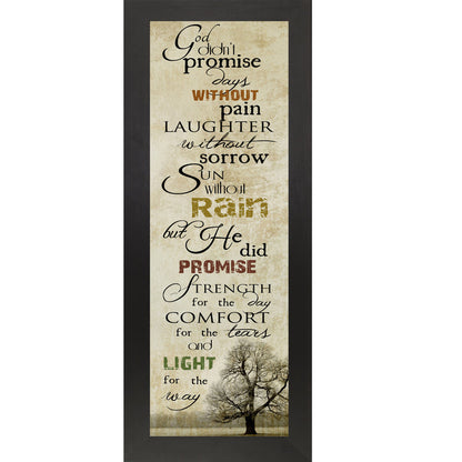 God Didn’t Promise – Inspirational Christian Framed Wall Art | Faith & Strength Quote (SS5201) - Summer Snow Art