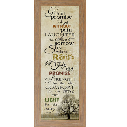 God Didn’t Promise – Inspirational Christian Framed Wall Art | Faith & Strength Quote (SS5201) - Summer Snow Art
