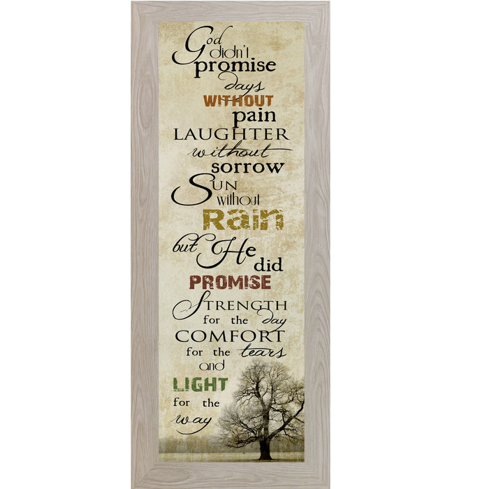 God Didn’t Promise – Inspirational Christian Framed Wall Art | Faith & Strength Quote (SS5201) - Summer Snow Art