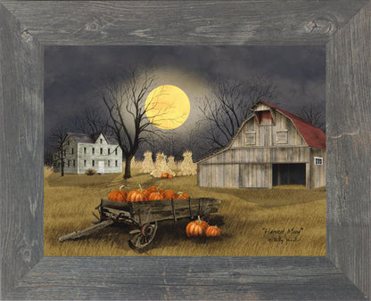 Harvest Moon – Fall Farm Framed Wall Art by Billy Jacobs | Autumn Country Decor (BJ1094) - Summer Snow Art