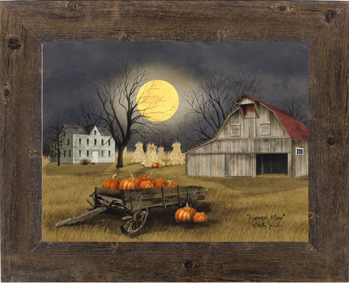 Harvest Moon – Fall Farm Framed Wall Art by Billy Jacobs | Autumn Country Decor (BJ1094) - Summer Snow Art