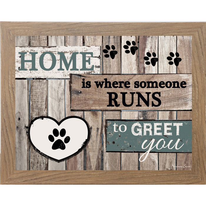 Home Is Where Someone Runs to Greet You – Dog Lover Framed Wall Art | Pet-Inspired Home Decor (SS9822) - Summer Snow Art