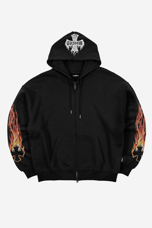 Hoodie Zip Boxy Cinderfall