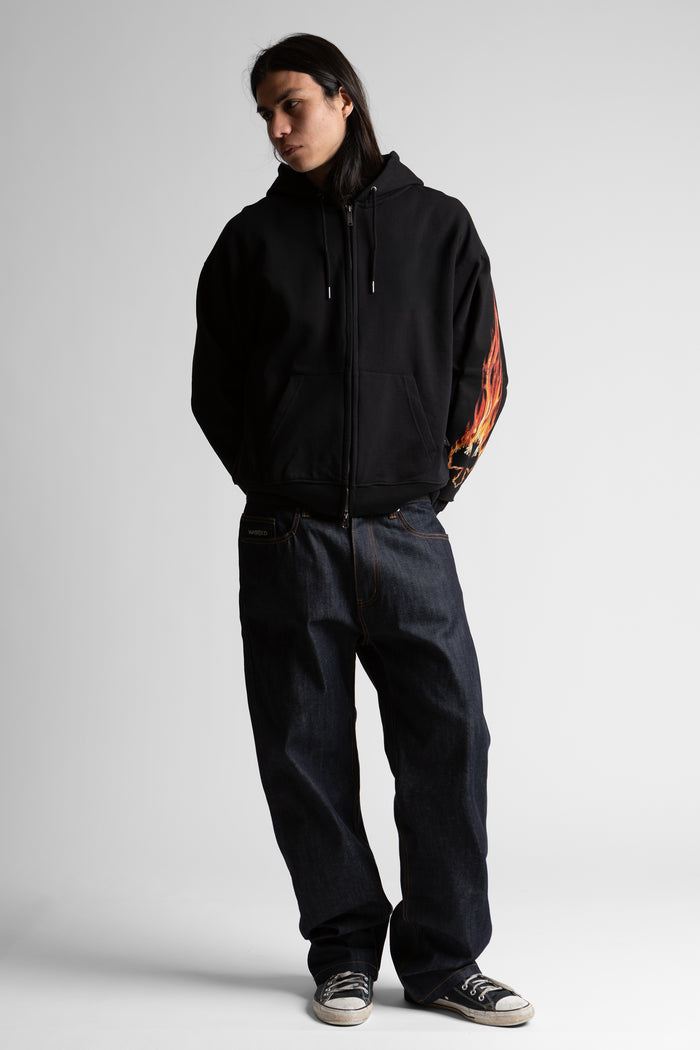 Hoodie Zip Boxy Cinderfall