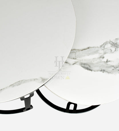 HT Modern Black Coffee Table with Metal Frame