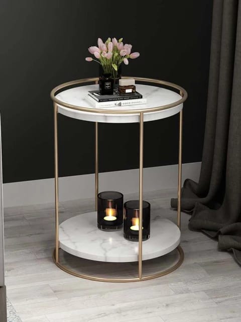 Luxury marble side table gold
