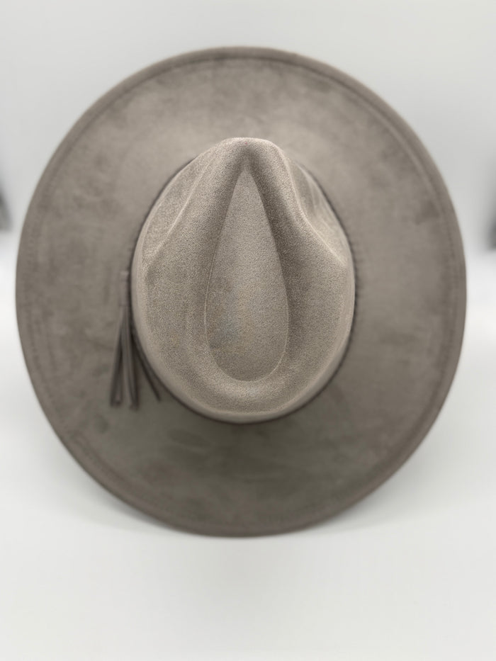 Hydrangea Engraved Wide Brim Hat