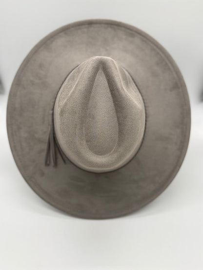 Hydrangea Engraved Wide Brim Hat