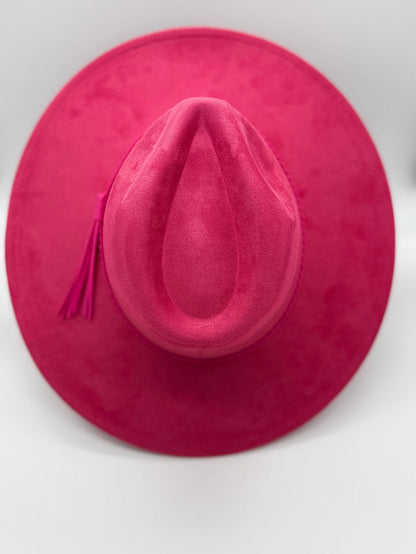 Hydrangea Engraved Wide Brim Hat