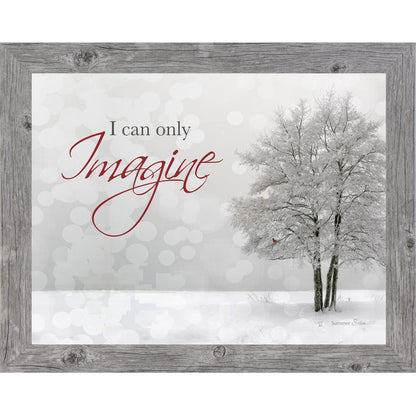 I Can Only Imagine – Cardinal Winter Framed Wall Art | Faith & Remembrance Decor (SSA09)