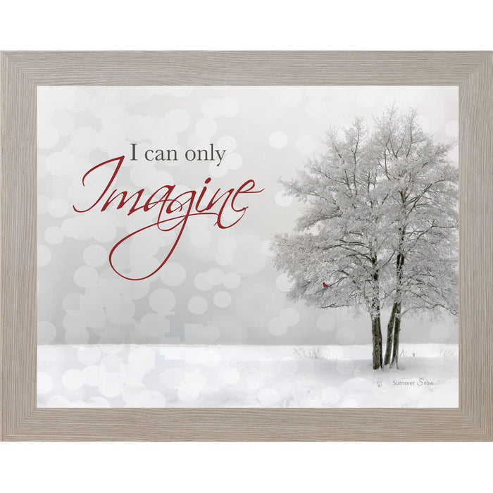 I Can Only Imagine – Cardinal Winter Framed Wall Art | Faith & Remembrance Decor (SSA09)