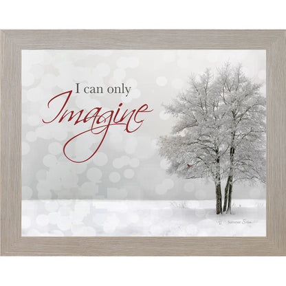 I Can Only Imagine – Cardinal Winter Framed Wall Art | Faith & Remembrance Decor (SSA09)
