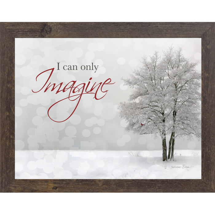 I Can Only Imagine – Cardinal Winter Framed Wall Art | Faith & Remembrance Decor (SSA09)