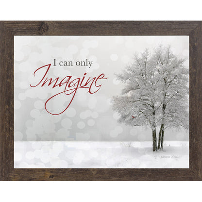 I Can Only Imagine – Cardinal Winter Framed Wall Art | Faith & Remembrance Decor (SSA09)