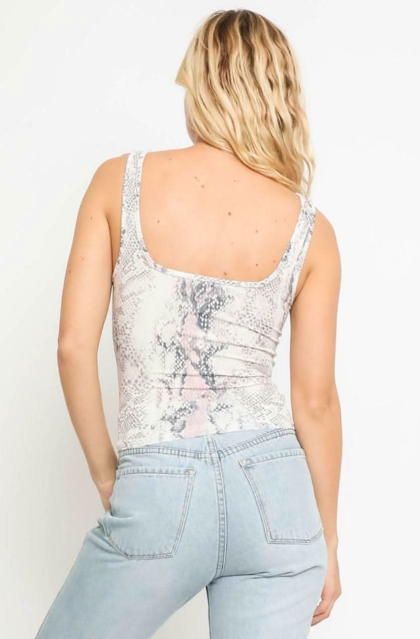Becca Blush Snake Print Tank Top
