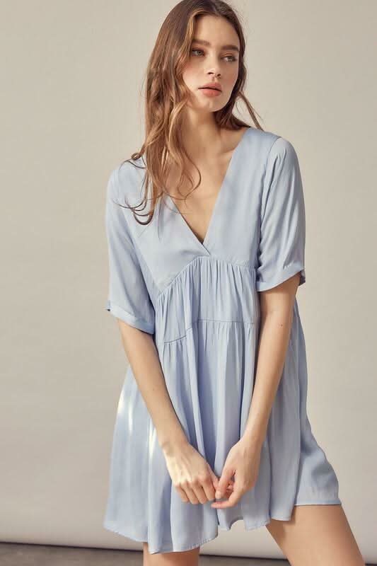 Antonia Cloud Blue Mini Dress