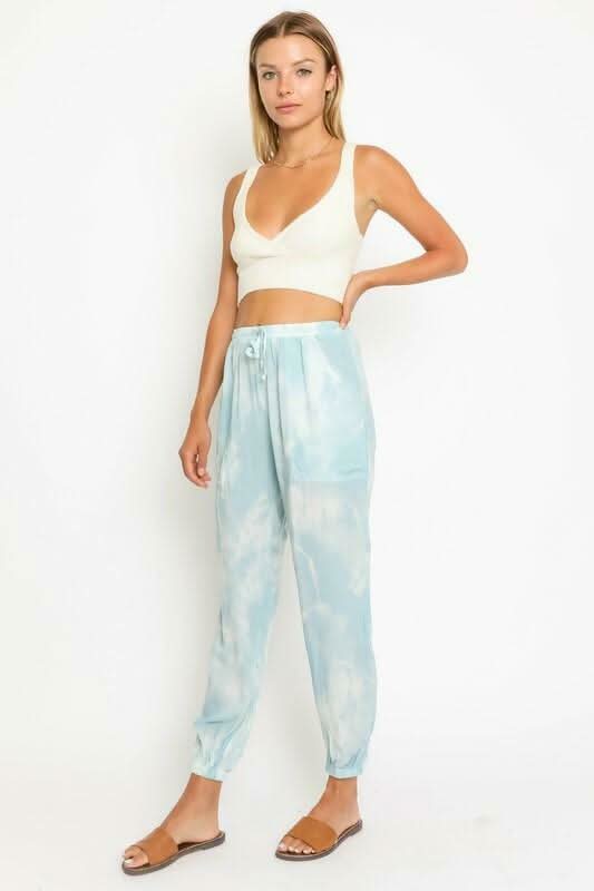 Alice Light Blue Tie-Dye Jogger Pants