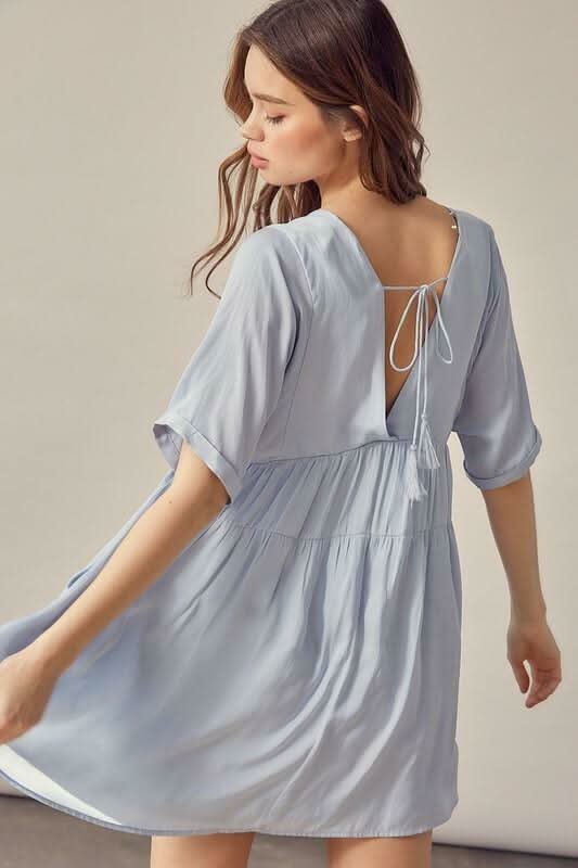 Antonia Cloud Blue Mini Dress