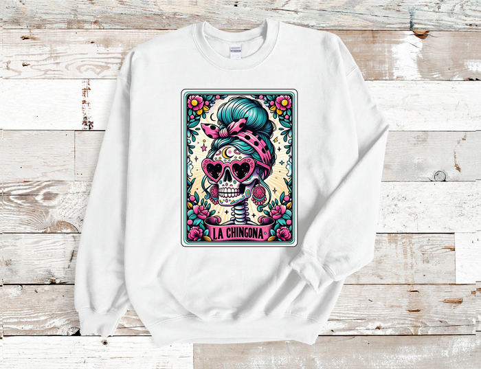 La Chingona Tarot Card Crew neck sweatshirt