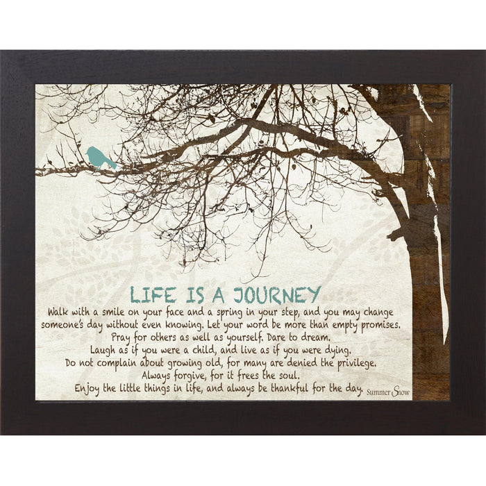Life Is a Journey – Inspirational Framed Wall Art | Meaningful Everyday Home Decor (SS9838) - Summer Snow Art