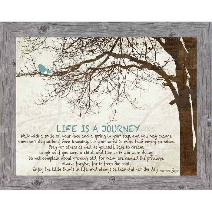 Life Is a Journey – Inspirational Framed Wall Art | Meaningful Everyday Home Decor (SS9838) - Summer Snow Art