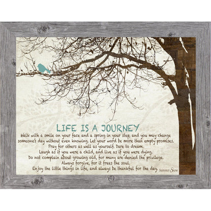 Life Is a Journey – Inspirational Framed Wall Art | Meaningful Everyday Home Decor (SS9838) - Summer Snow Art