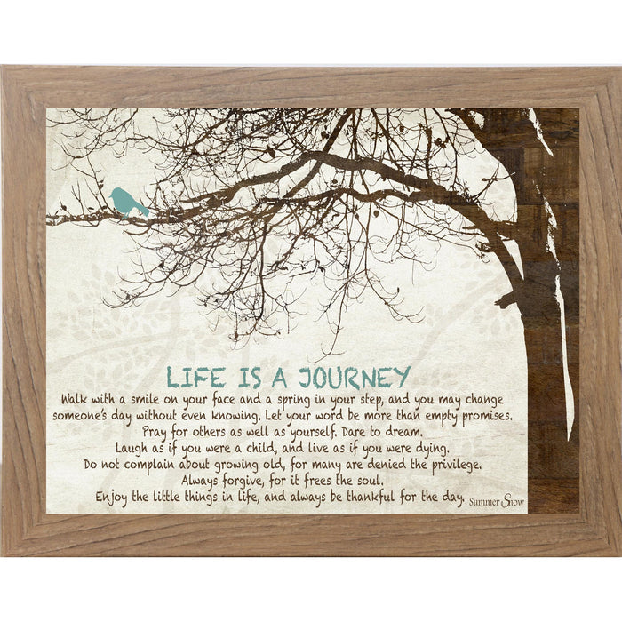 Life Is a Journey – Inspirational Framed Wall Art | Meaningful Everyday Home Decor (SS9838) - Summer Snow Art