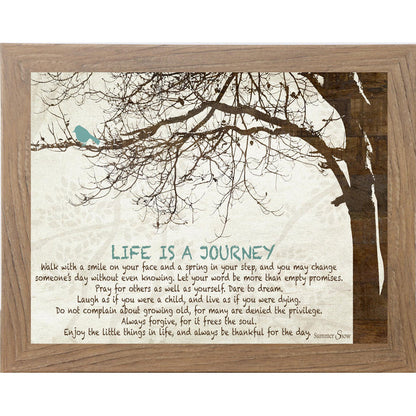 Life Is a Journey – Inspirational Framed Wall Art | Meaningful Everyday Home Decor (SS9838) - Summer Snow Art