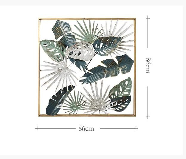 Lupin Leaves Frame Metal Wall Art