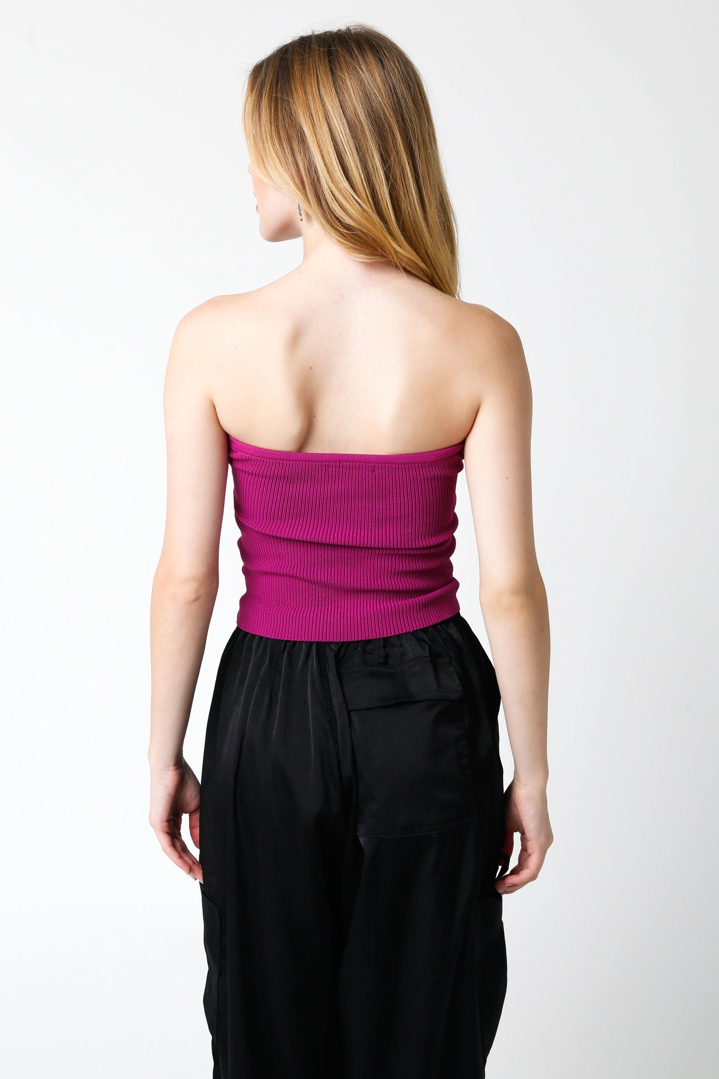 Becca Magenta Twist Knot Tube Top