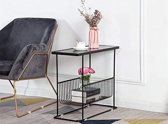 Metal Marble Magazine Holder (Black)