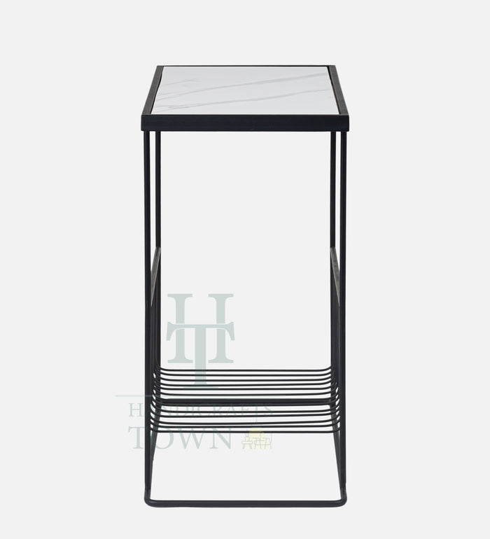 Metal Marble Magazine Holder (Black)