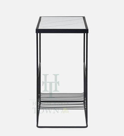 Metal Marble Magazine Holder (Black)
