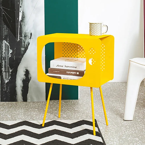 Metal T.V Side table (Yellow)